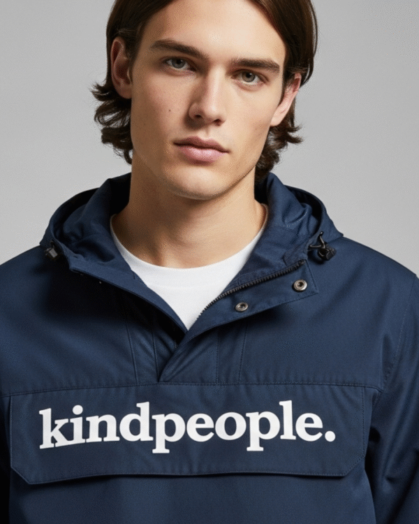 kindpeople. men’s pullover all weather hoodie | dark blue