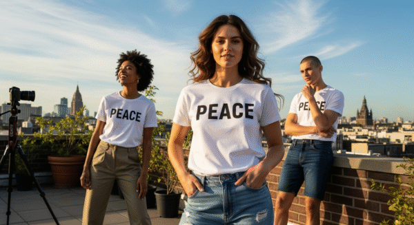 peace [bold] unisex tee | by kindpeople. | white