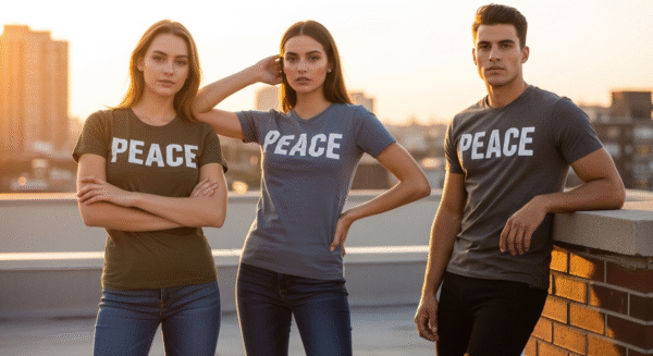peace [bold] tee | by kindpeople. | olive, sky grey or lite charcoal