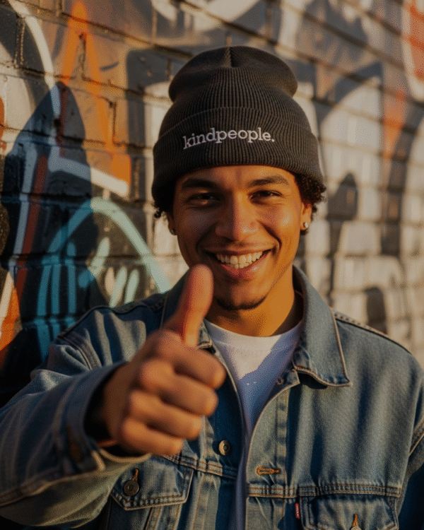 kindpeople. beanie | charcoal grey