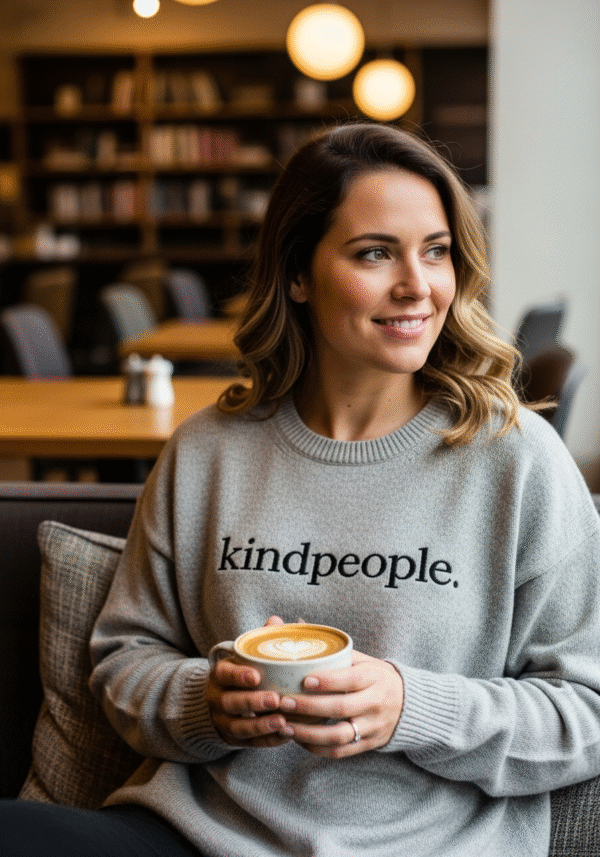 women's grey knit jumper | bold | kindpeople.