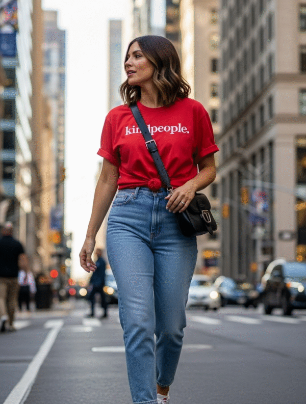 kindpeople. oversized tee | red