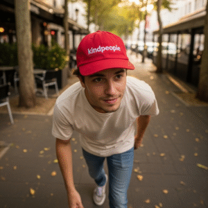 kindpeople. canvas cap | red