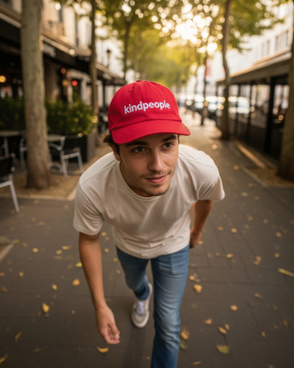 kindpeople. canvas cap | red