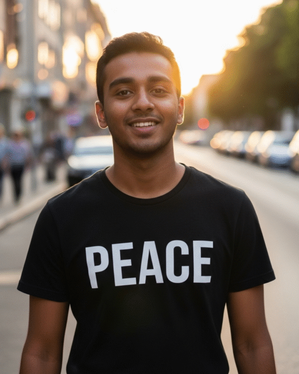 peace [bold] unisex tee | by kindpeople. | black