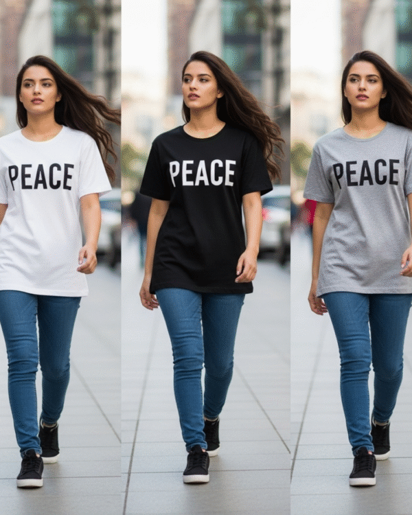peace [bold] oversized unisex tee | by kindpeople. | white | grey | black