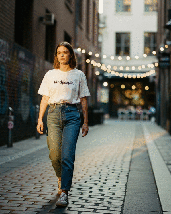 kindpeople. oversized tee | white